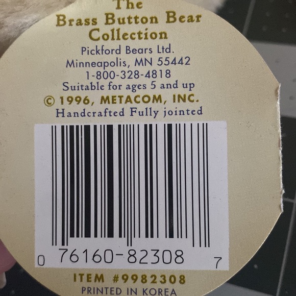 Vintage brass button jointed bear - Picture 5 of 12